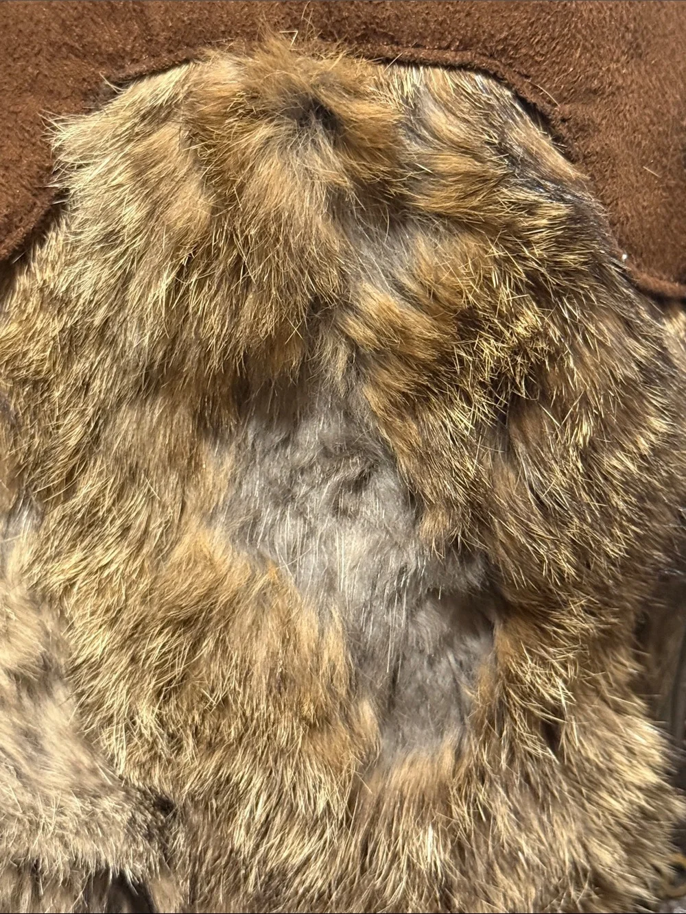 Brown Fur Accent Tote Bag Women's Shoulder Bag